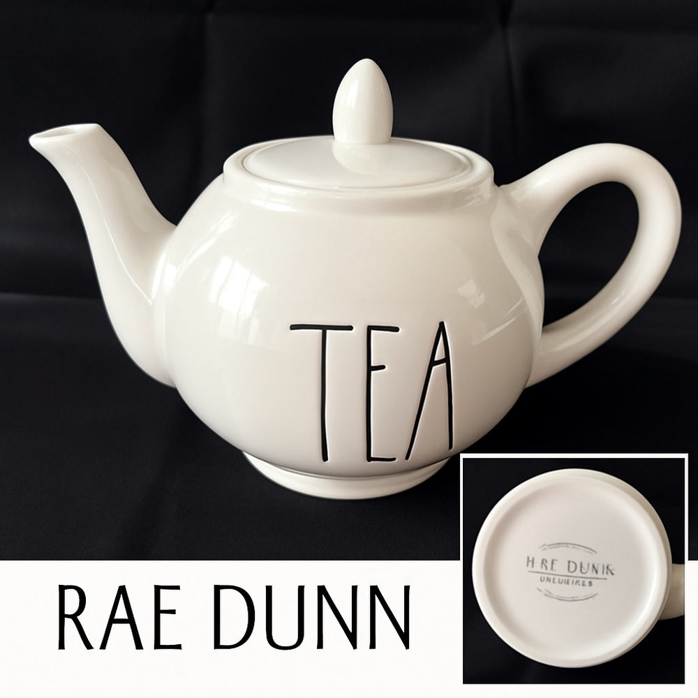 Rae Dunn Artisan Collection Teapot - “TEA” Design